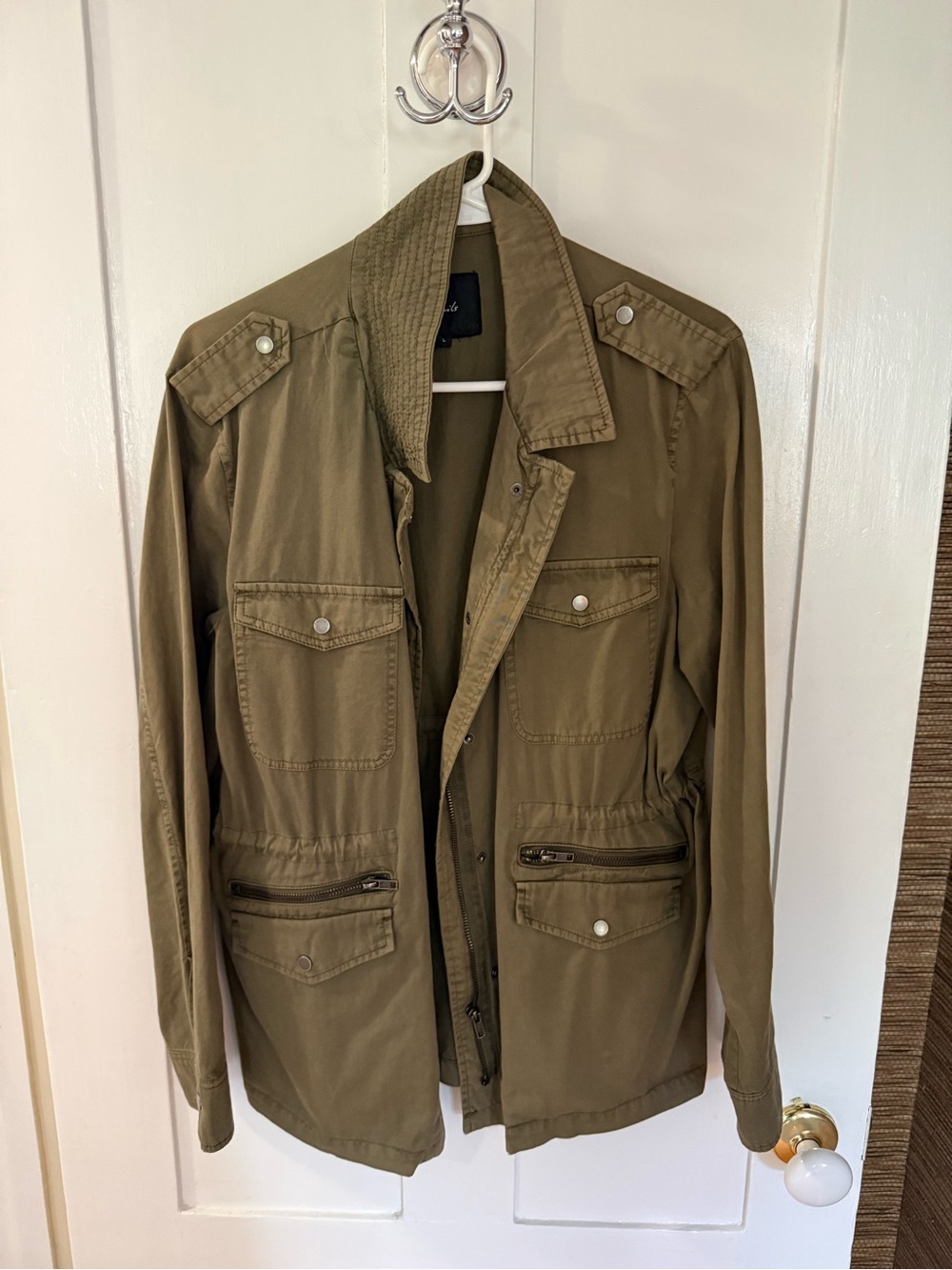 Rails Olive Utility Field Jacket with Epaulets